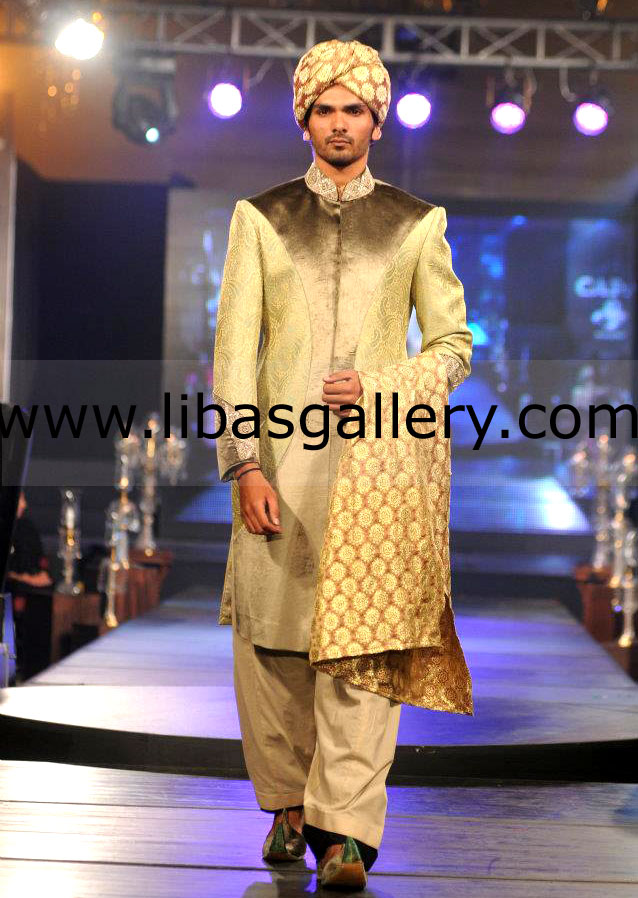 Pakistani Designer Sherwani Style 374