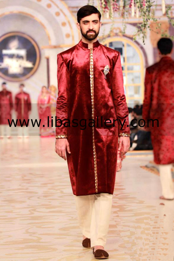 Pakistani Designer Sherwani Style 388