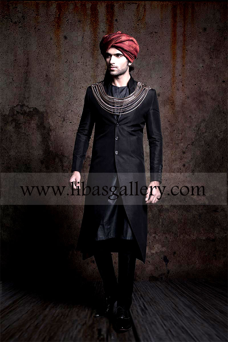 Pakistani Designer Sherwani Style 414