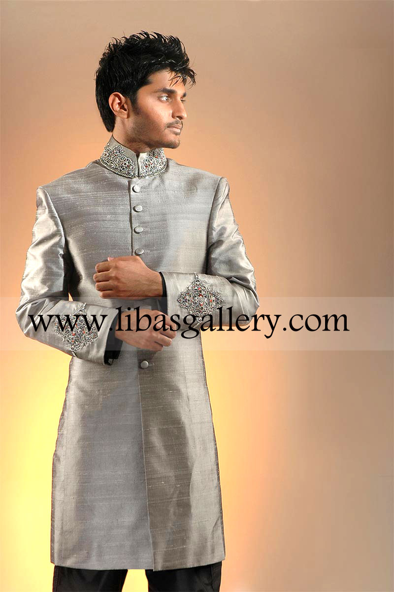 Pakistani Designer Sherwani Style 415