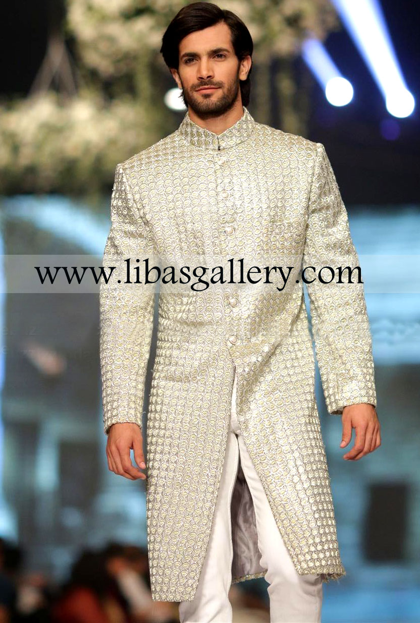 Pakistani Designer Sherwani Style 419