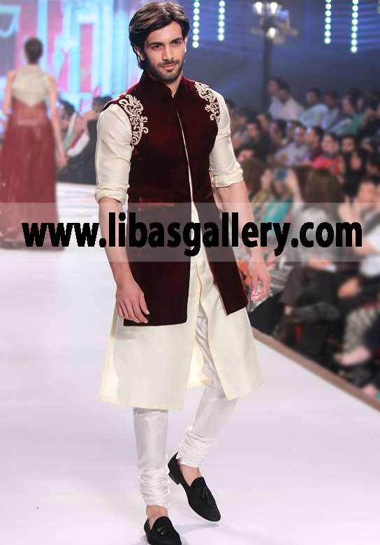 Amir Adnan | Buy Online Amir Adnan Latest Sherwani Collection at www.libasgallery.com Buy Now! Latest Collection of Amir Adnan Sherwani, Pret and Party wear available Worldwide Delivery!