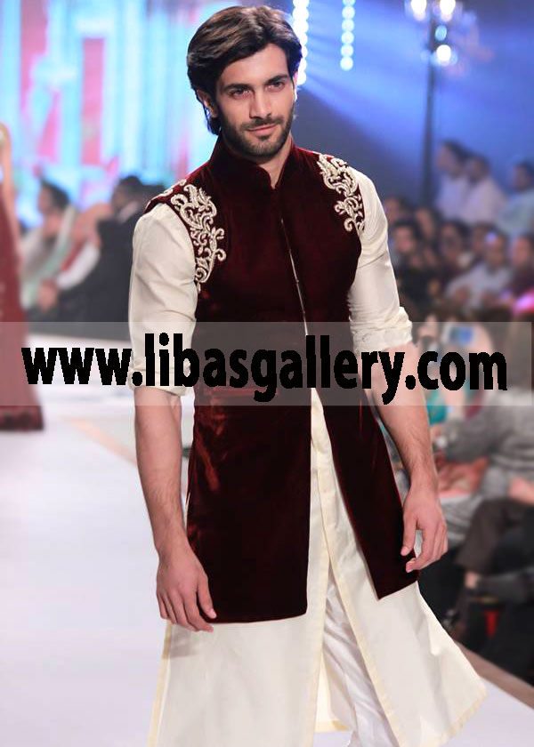 Pakistani Designer Sherwani Style 438