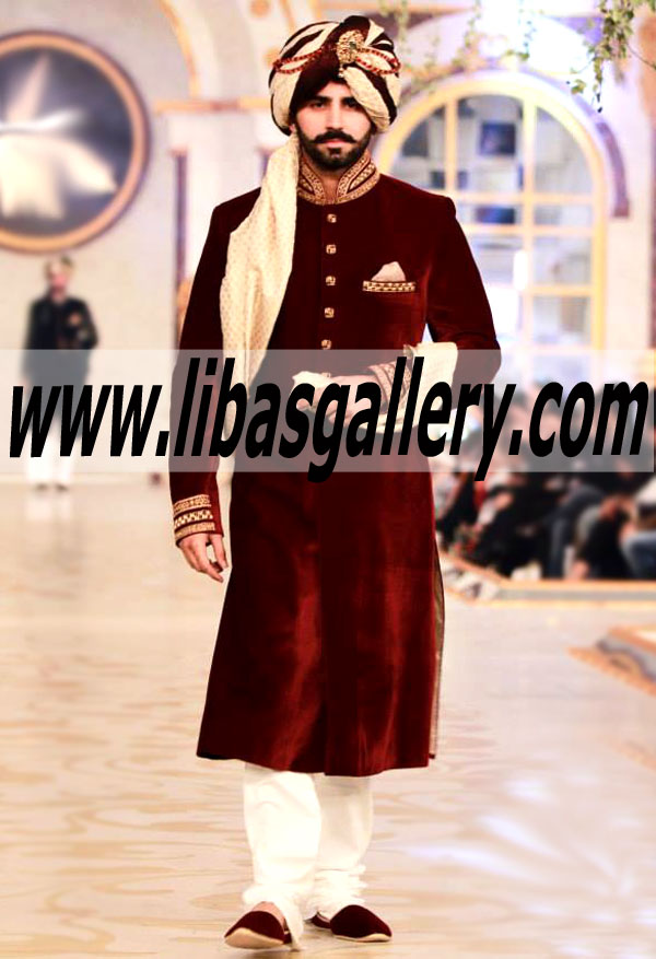Pakistani Designer Sherwani Style 451