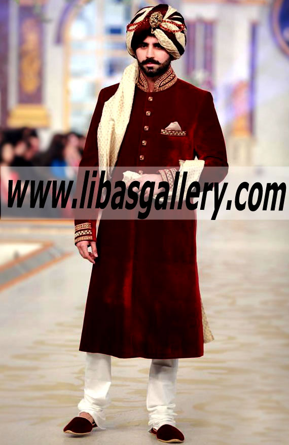 Pakistani Designer Sherwani Style 451