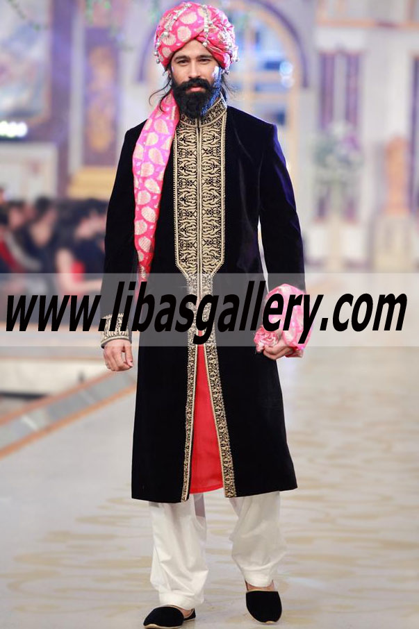 Pakistani Designer Sherwani Style 453
