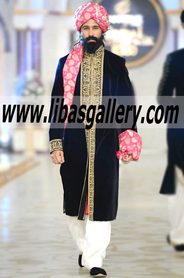 Pakistani Designer Sherwani Style 453