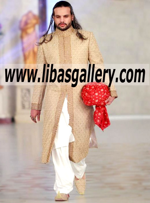 Pakistani Designer Sherwani Style 454