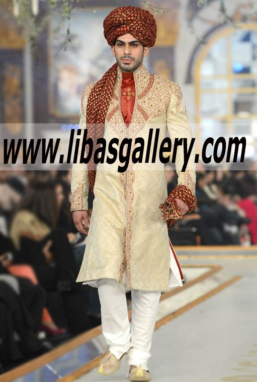 Pakistani Designer Sherwani Style 455