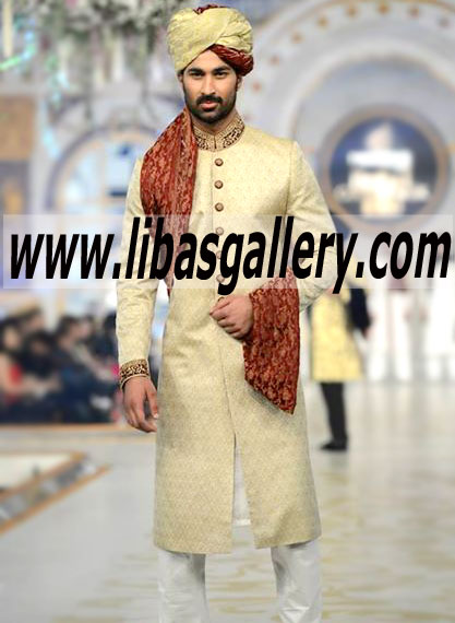 Pakistani Designer Sherwani Style 458