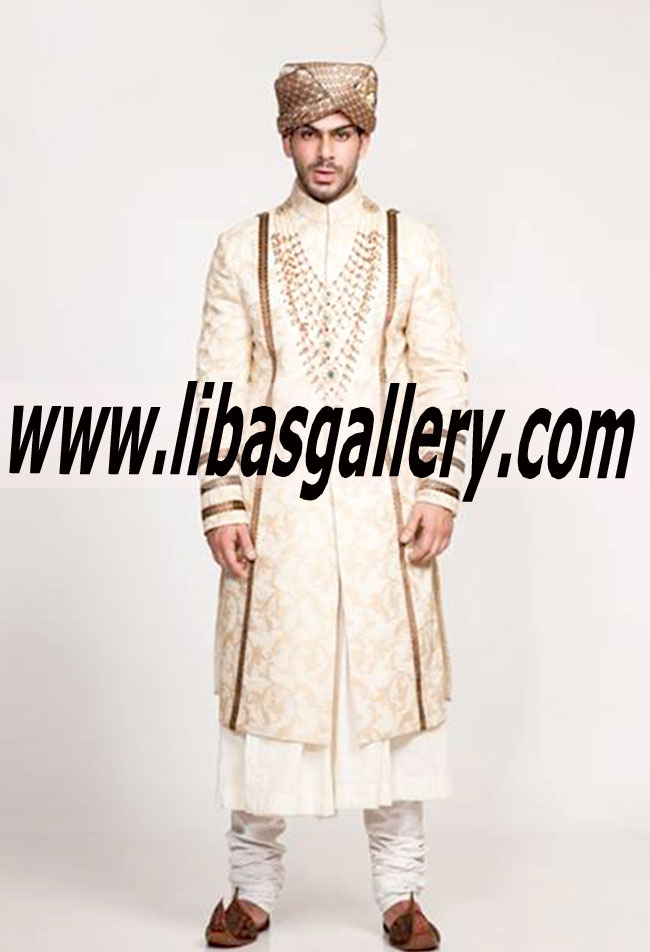 Designer Fahad Hussayn Wedding Sherwani for men, Fahad Hussayn Menswear Shalwar Kameez, Fahad Hussayn Kurta Shalwar For Men, Fahad Hussayn Wedding Turbans Shop for Groom