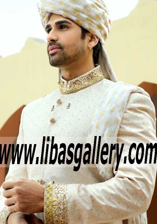 Pakistani Designer Sherwani Style 483