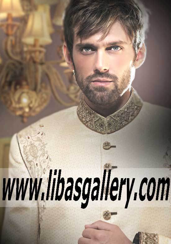Pakistani Designer Sherwani Style 484