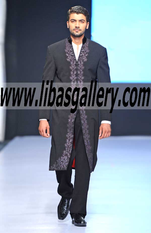 Amir Adnan Sherwani Designs for Men 2015 Collection wholesaler, Embellished Sherwani for Groom wholesaler Amir Adnan Sherwani Shops in Woodlawn Fairfax Virginia USA