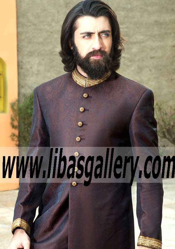 Superb Pakistani Wedding Sherwani Style 511