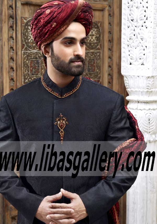 High Class Wedding Sherwani for Groom Style 522