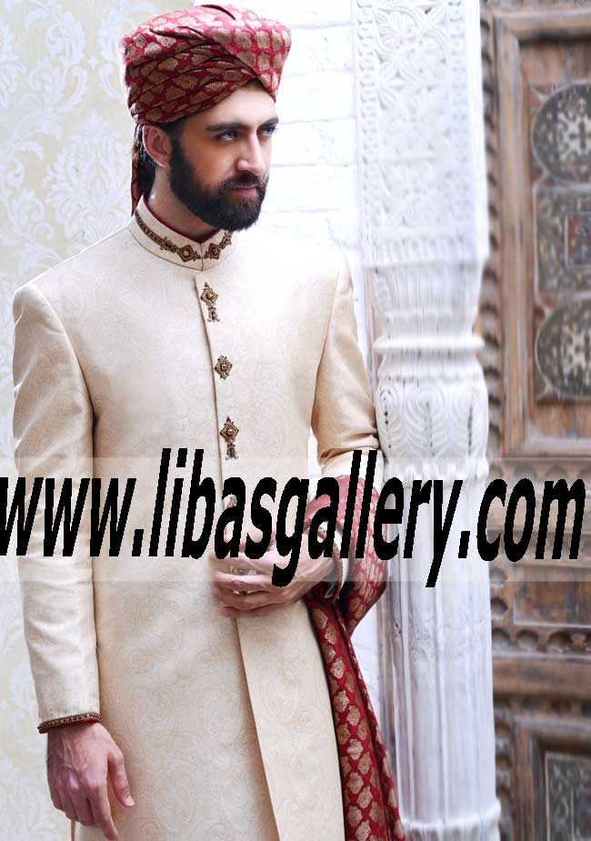 Male Sherwani Dress Codes, Sherwani Dress Codes, Groom and groomsman Dress Codes, Amir Adnan Groom Wedding Sherwani 2015 Newcastle London UK