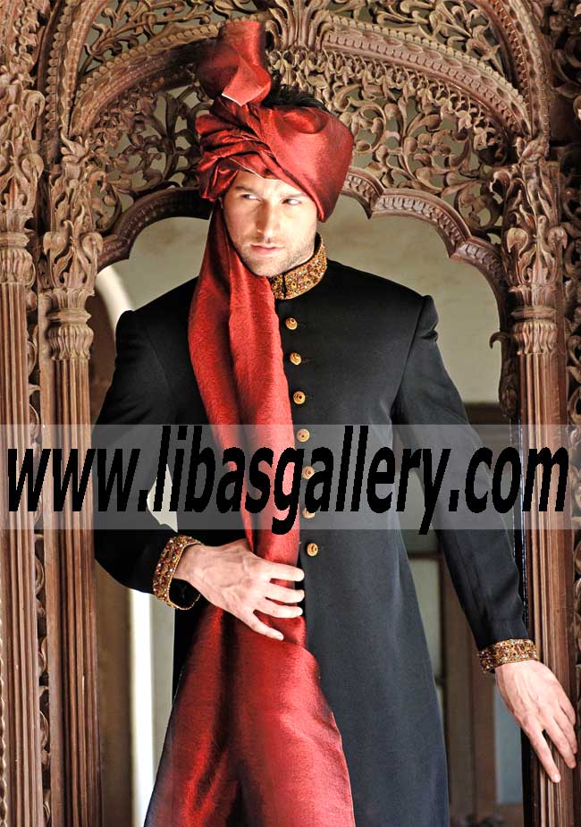 Pakistani Designer Sherwani Style 517