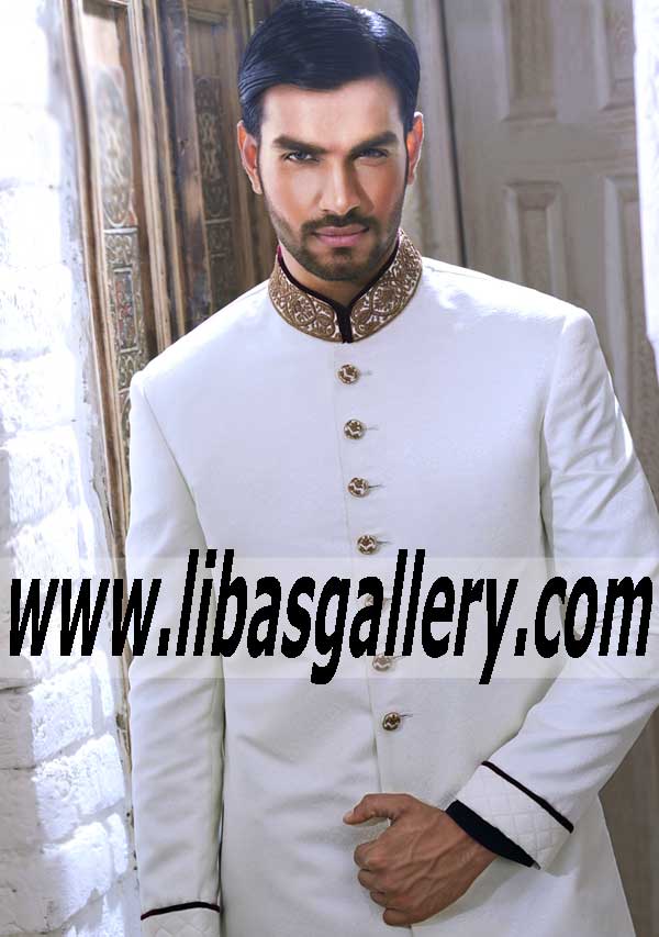 Pakistani Designer Sherwani Style 526