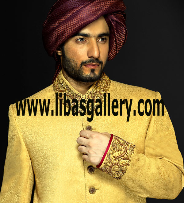 Enormous Quality Groom Sherwani