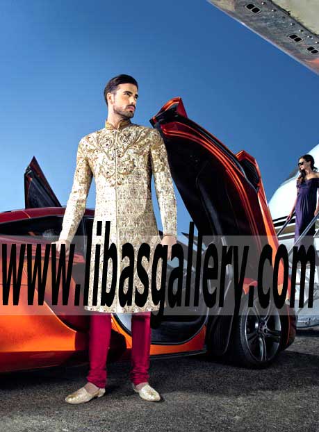 Eid Weddings Sherwani For Dulha Complete range of Groom Dulha sherwani for Nikah Wedding day 2016 Lancing West Sussex UK