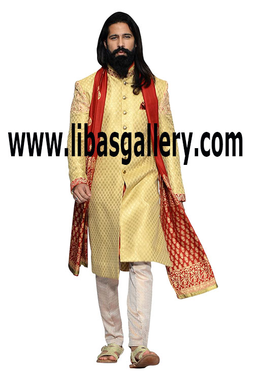 Custom Made Groom Sherwani in Small Medium Large Xlarge XL Double Extra Large XXL size available on order Krize Slovenia 