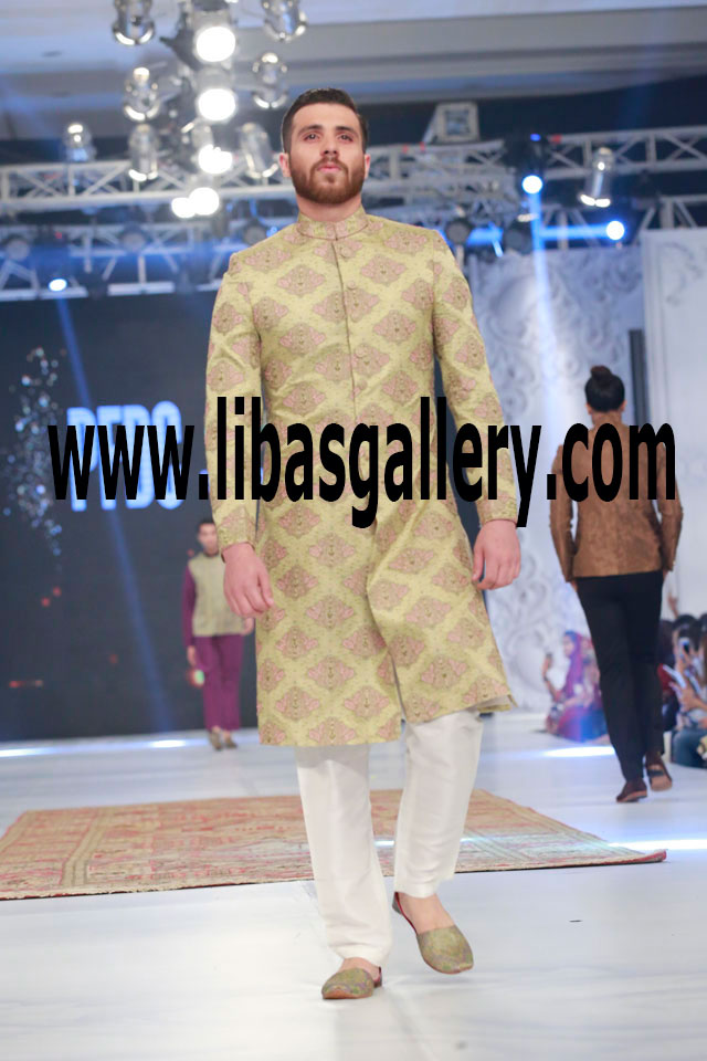 Pakistan Latest Sherwani Suits Boutique Selling long and Short Style Sherwani Suits for Groom Dulha UK,USA,Canada