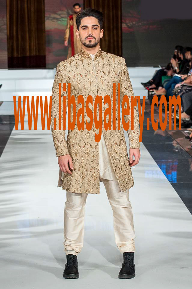Groom who is Crazy for Sherwani Suit to Wear in his Nikah Day Wedding Day is Curious Where to Buy Designer Sherwani Texas Houston USA