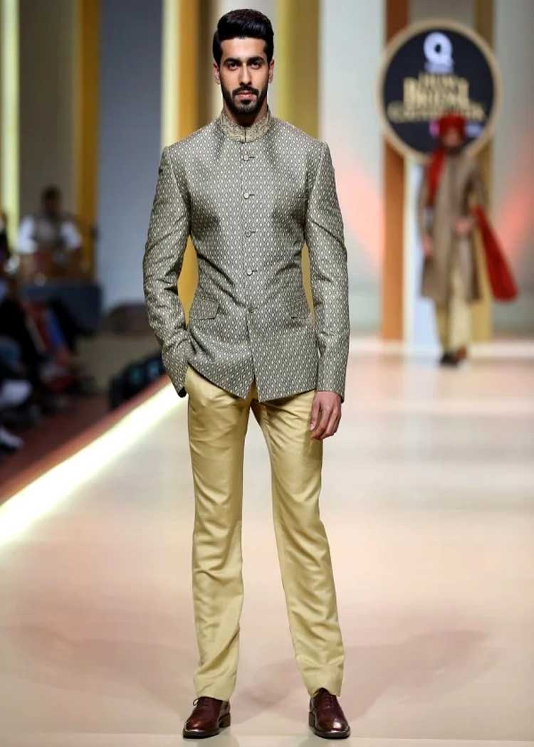 best Groom jamawar prince coat sherwani suit for wedding with golden pants jamawar Malaysia singapore hong kong taiwan