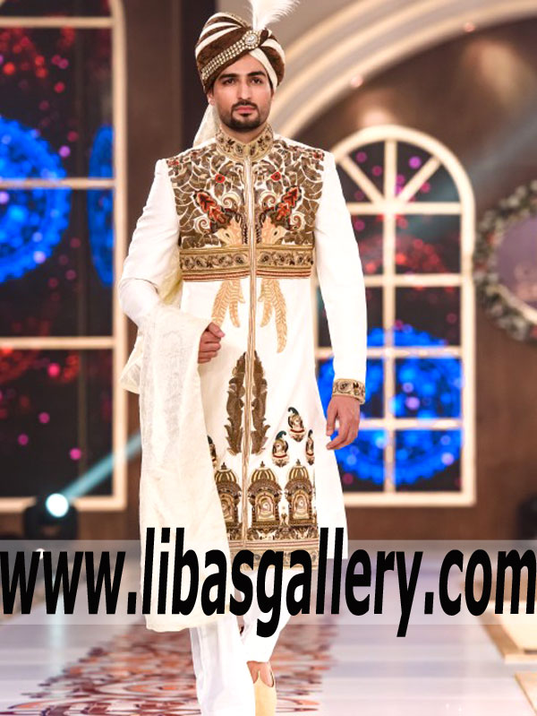 High Class Off White Groom Sherwani Suit for Wedding and Special Occasions
