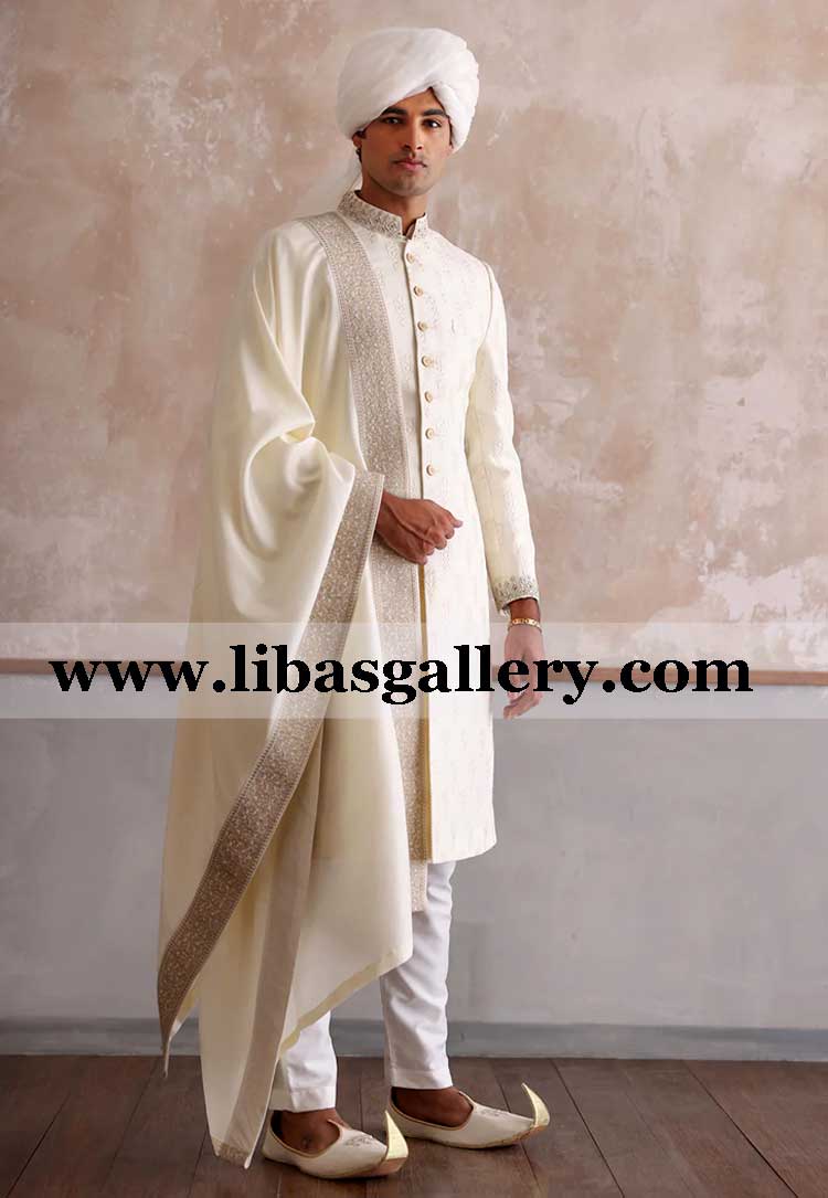 Luxurious Journey for the whole family to buy groom sherwani suit