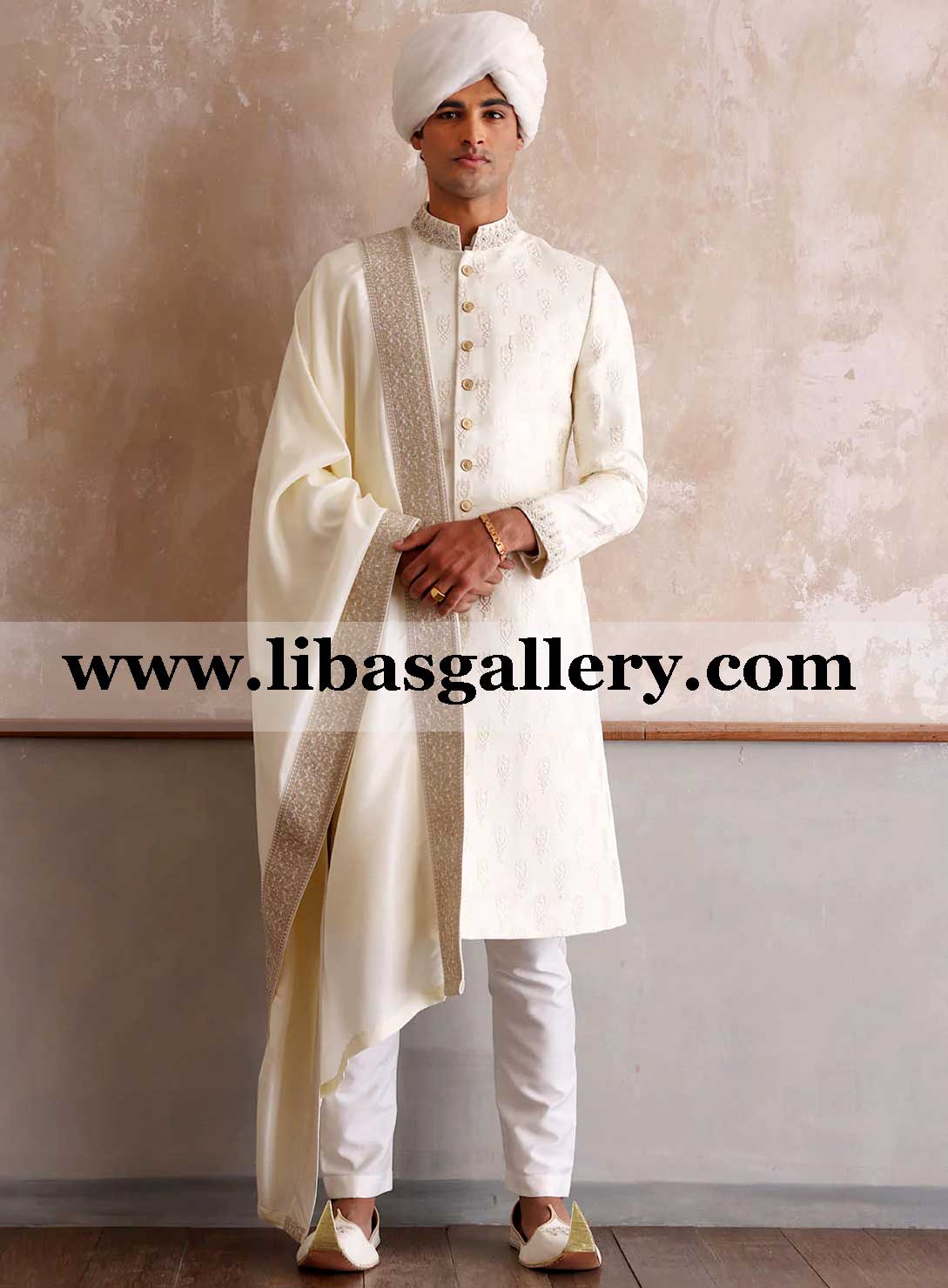 Luxurious Journey for the whole family to buy groom sherwani suit