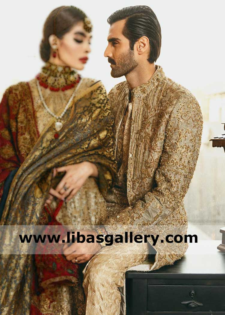 Royal Crown Prince Men Wedding Sherwani Design