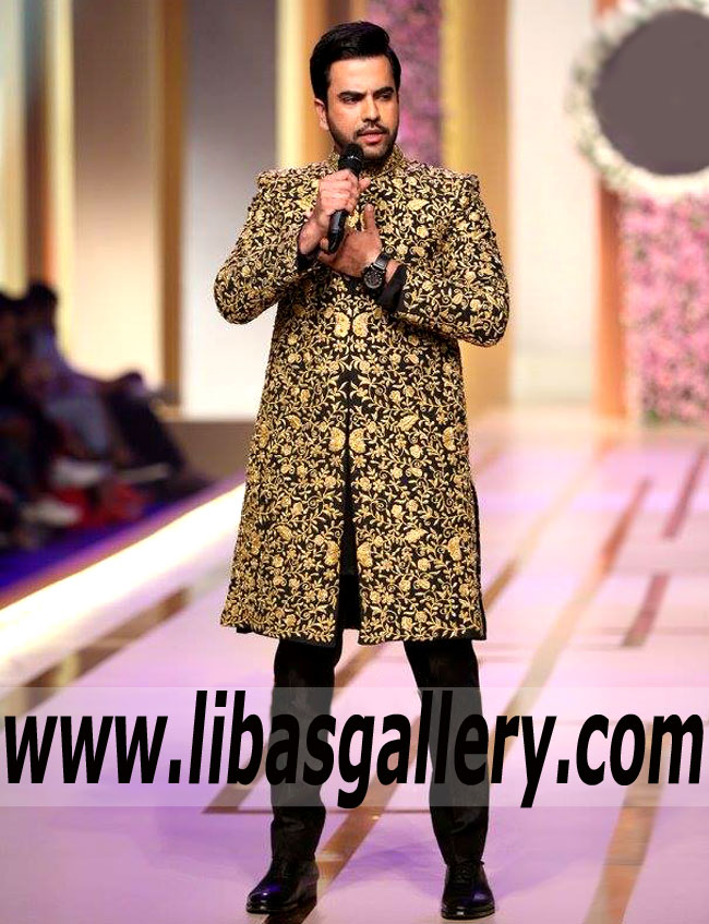 Rich Quality Embellished Sherwani for Groom 2019