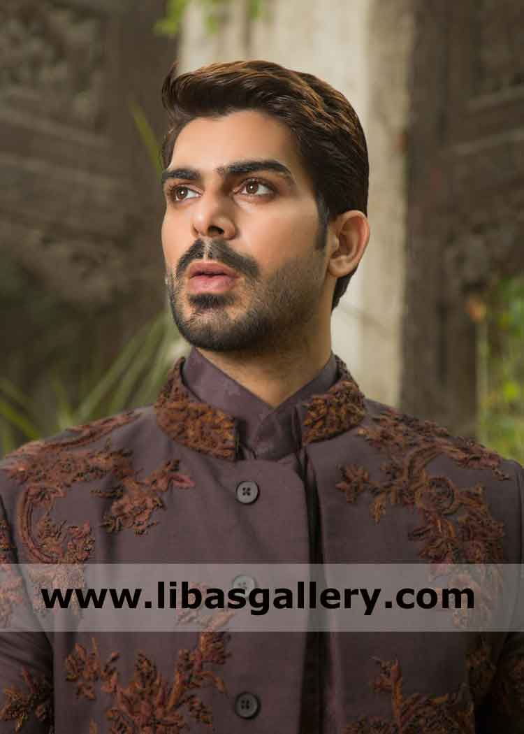 Young Groom Embroidered Designer Sherwani