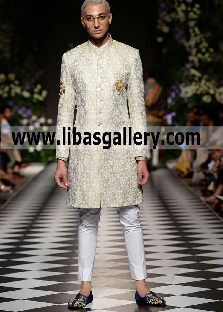 Embroidered Sherwani for Cool Groom nikah barat day