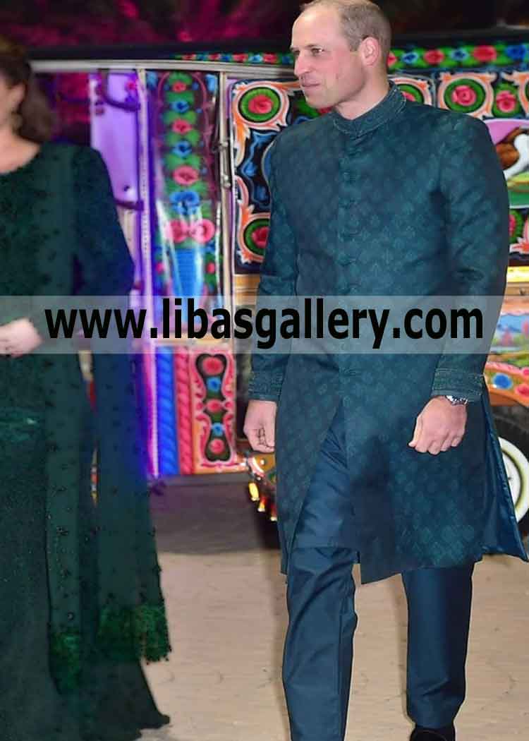 Duke of Cambridge Pakistani Wedding Sherwani 