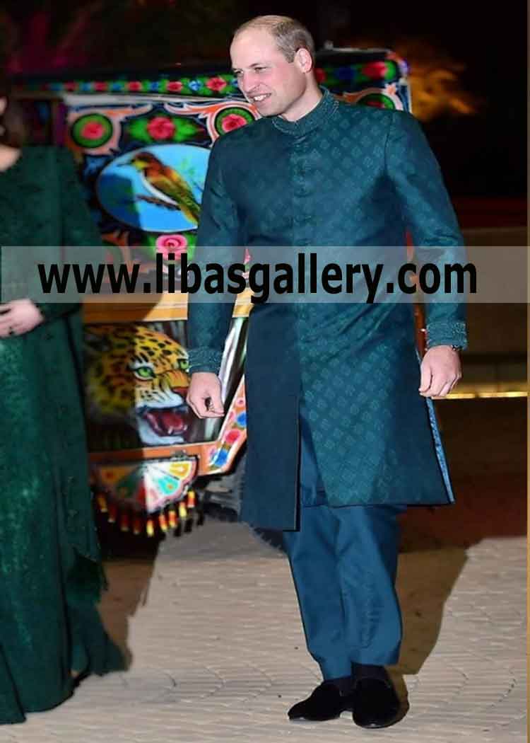 Duke of Cambridge Pakistani Wedding Sherwani 