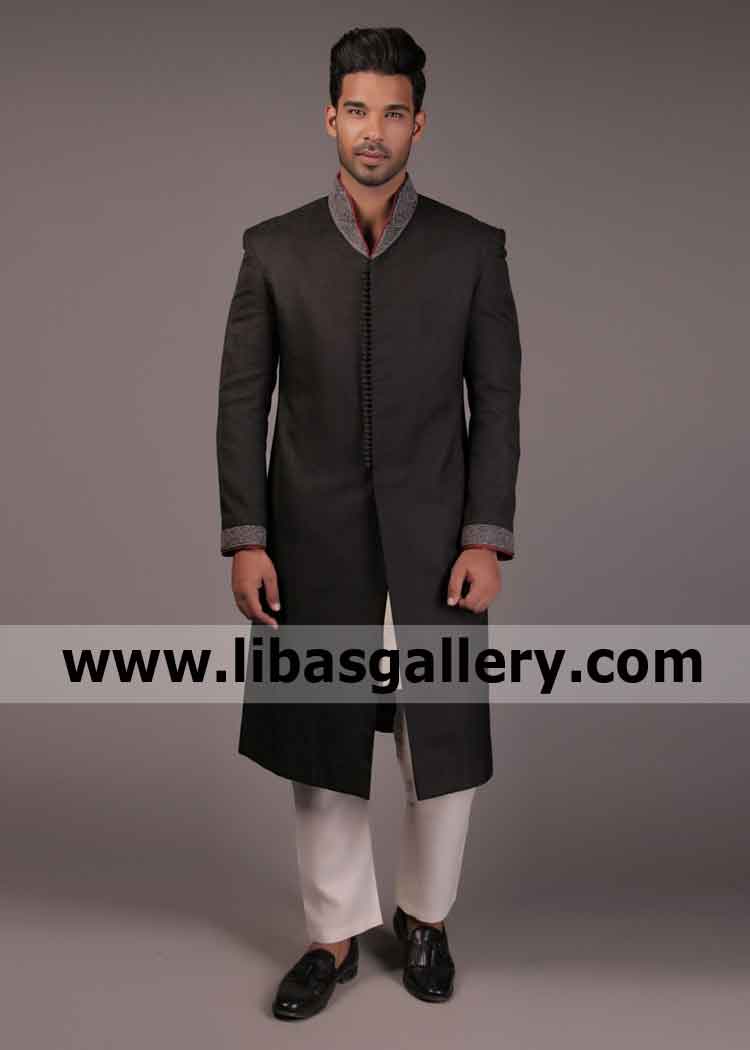 Rich Quality Embellished Sherwani for Barat Nikah