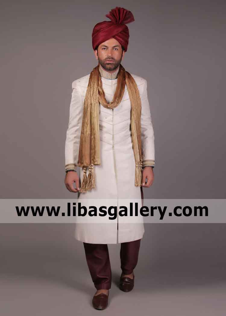 Embroidered Groom Wedding Sherwani Custom made