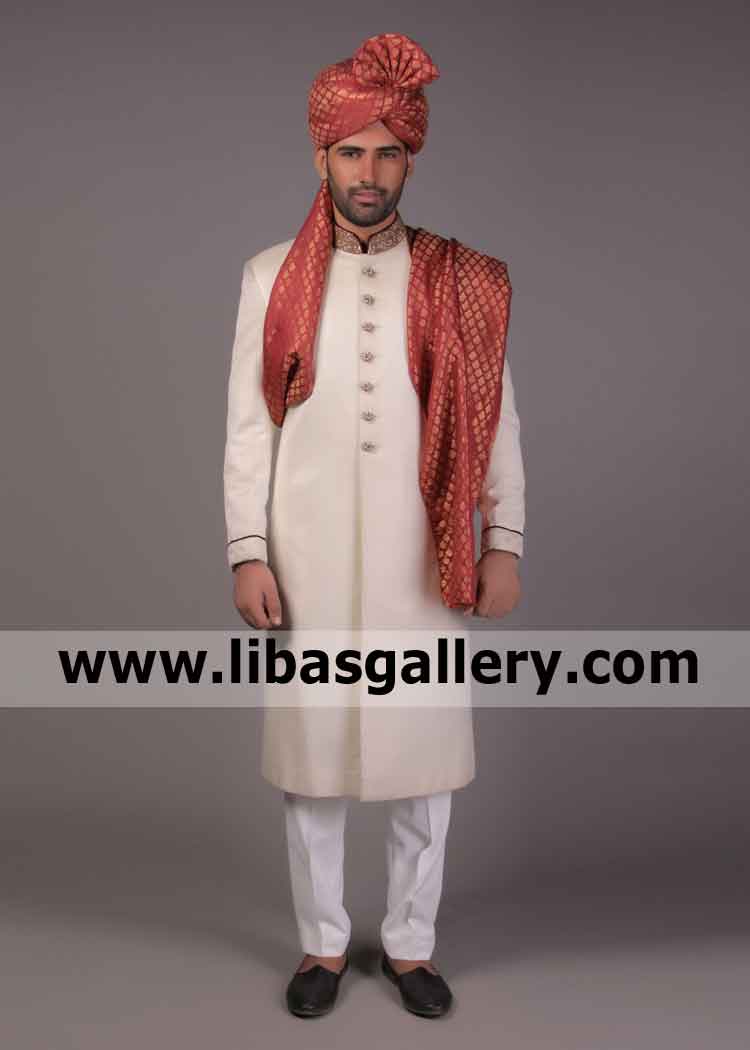 Latest Fashion Groom Zardozi Custom made Sherwani