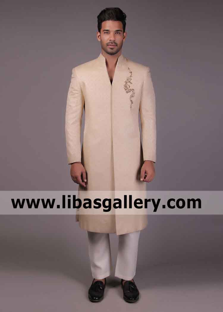 Desert Sand Dhoom Dham Wedding Sherwani