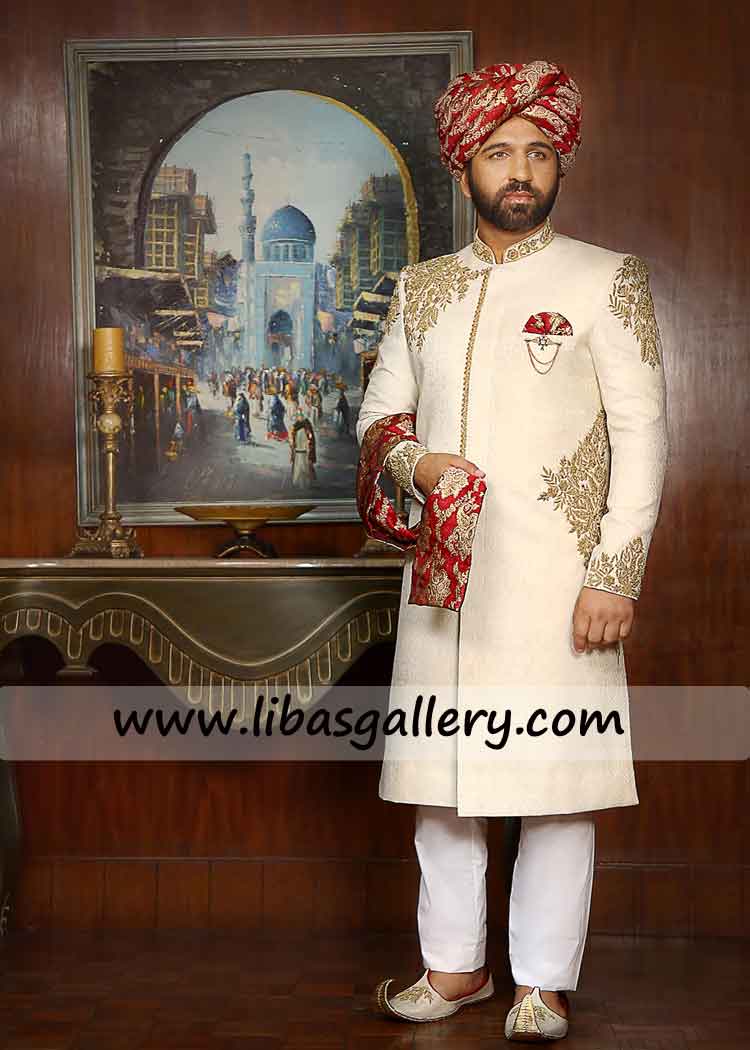 Feel proud on your special greeting day in royal style wedding sherwani add turban and khussa matching Rochdale Rochester UK