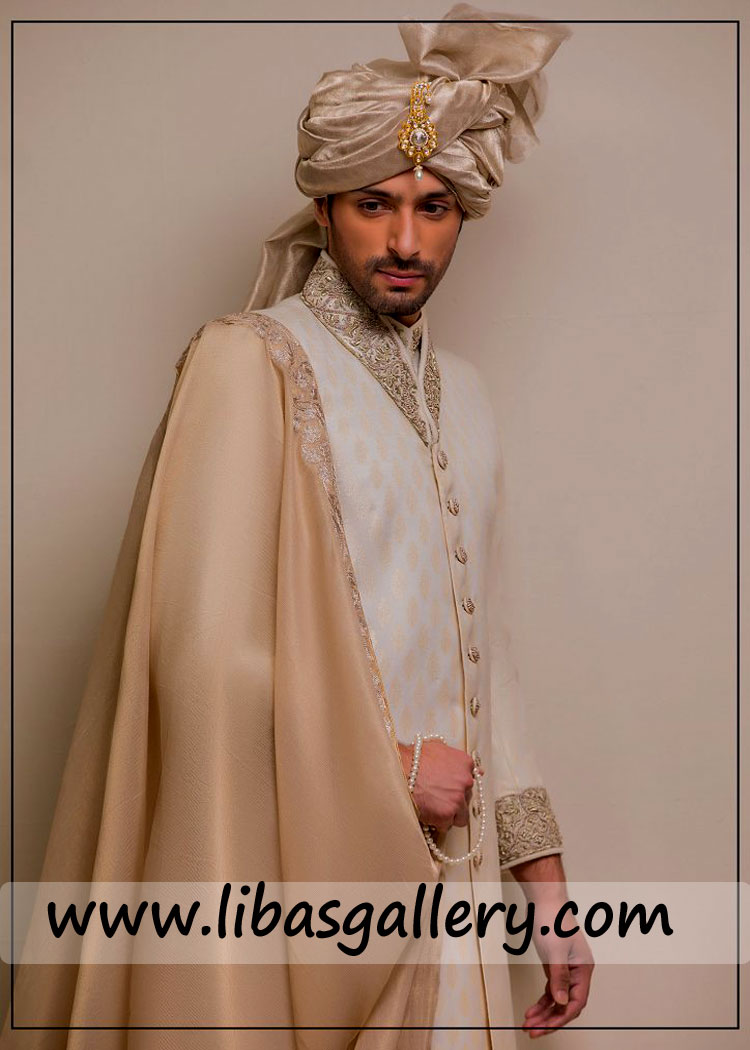 Royal Style Groom wedding sherwani for barat nikah