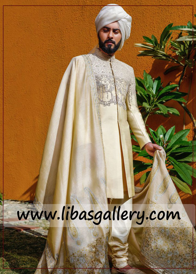 Royal Style Groom Nikah day Sherwani Dress custom made