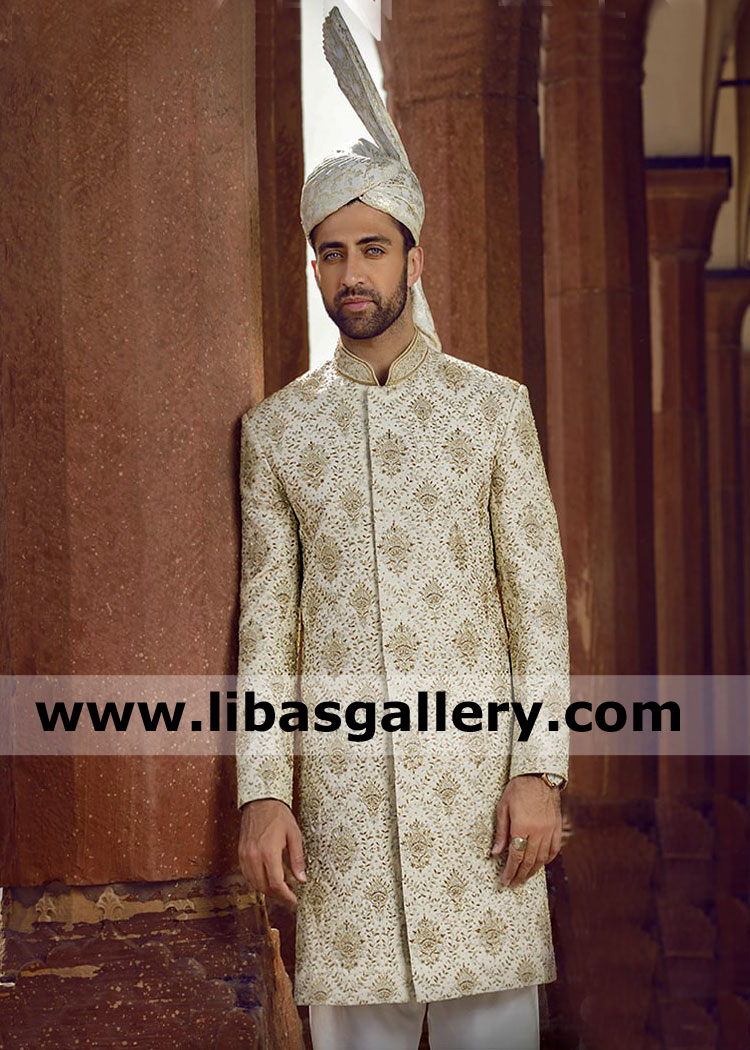 Smart Man in perfect fitting Barat Wedding sherwani