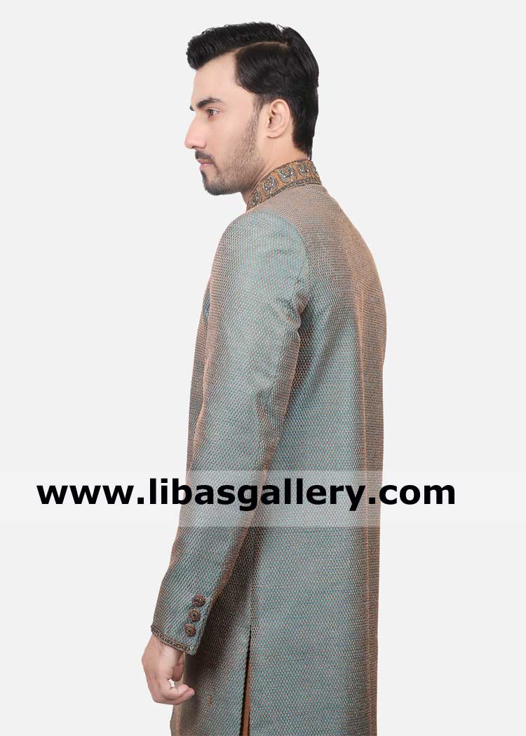 Good guy jamawar groom wedding nikah barat sherwani dress