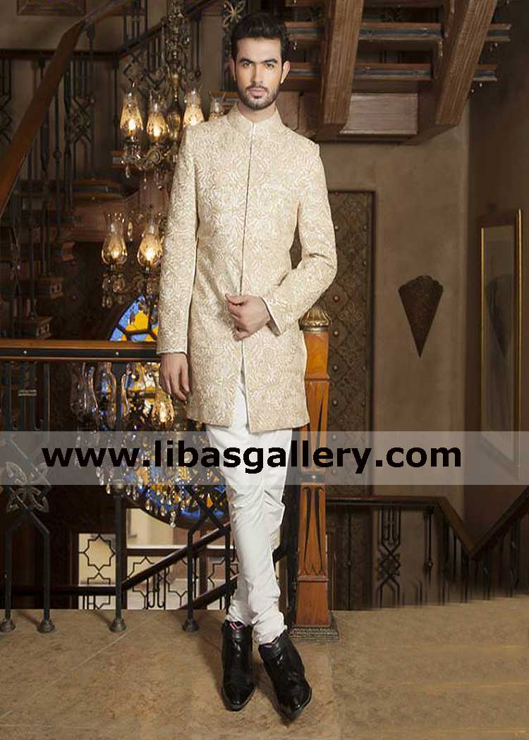 Short length embroidered special occasion mens jacket