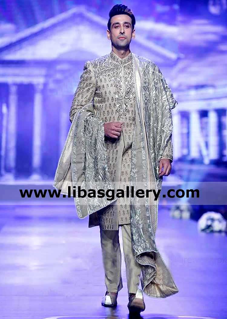latest Embellished wedding sherwani from designer wardrobe