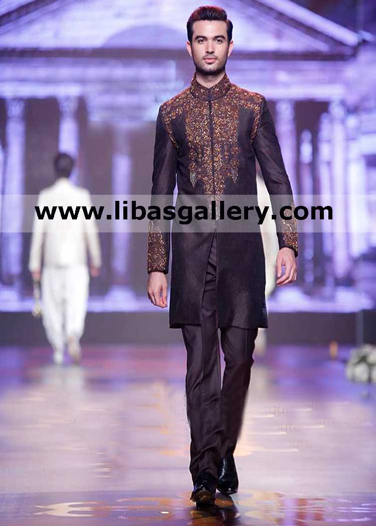 New Era Groom wedding sherwani slim fit and regular style